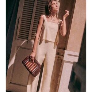 Sezane Cream Jumpsuit